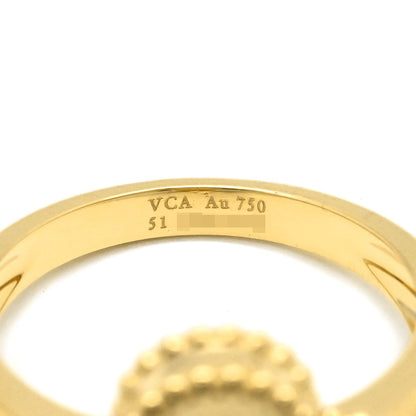 Van Cleef & Arpels Ring Vintage Alhambra Guilloche Yellow Gold 51 YG — view 4