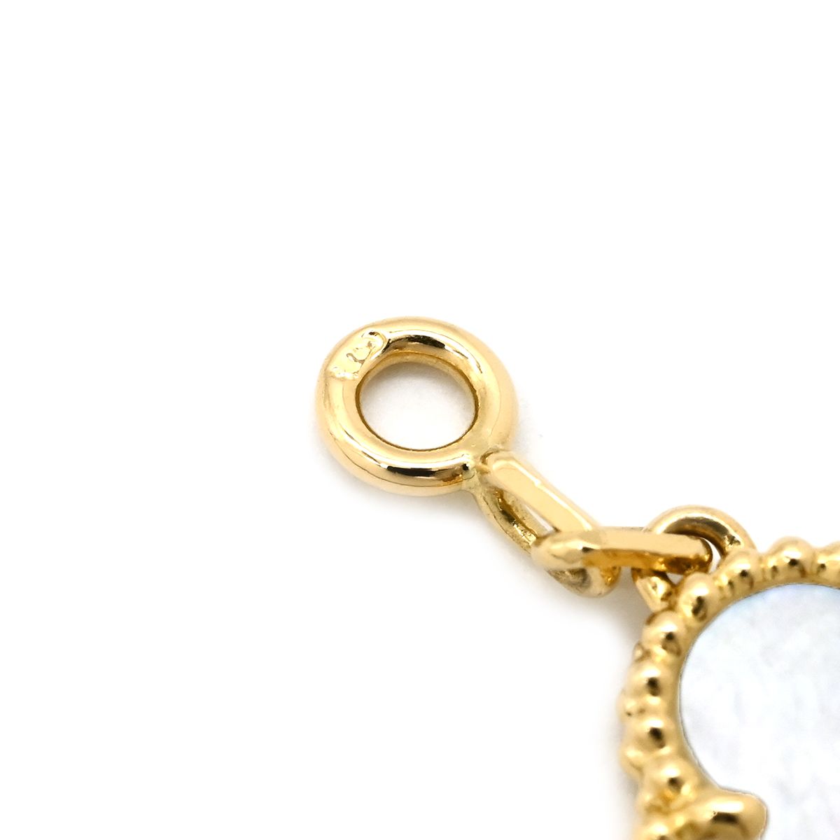 Van Cleef & Arpels Bracelet Vintage Alhambra 5 Pearl White Yellow Gold YG Shell — view 6