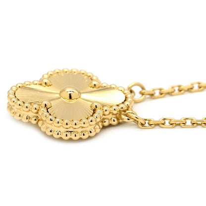 Van Cleef & Arpels Necklace Vintage Alhambra Yellow Gold 18k Guilloche — view 2