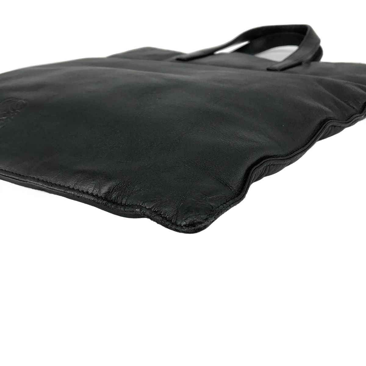 Loewe Anagram Leather Tote Bag Black — view 8