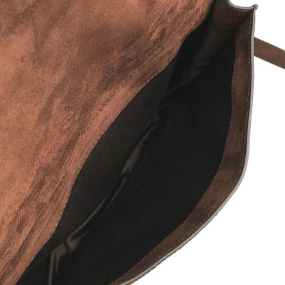 Miu Miu Utilitaire Suede Shoulder Bag TU Brown — view 7