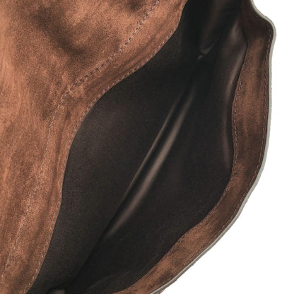Miu Miu Utilitaire Suede Shoulder Bag TU Brown — view 6