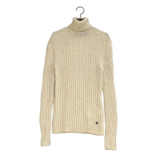 Gucci Alpaca Blend Turtleneck Knit Ivory Sweater L