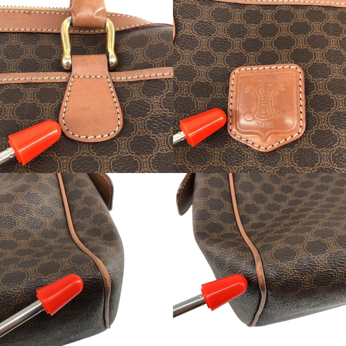 Celine Macadam Mini Boston Bag Brown — view 7