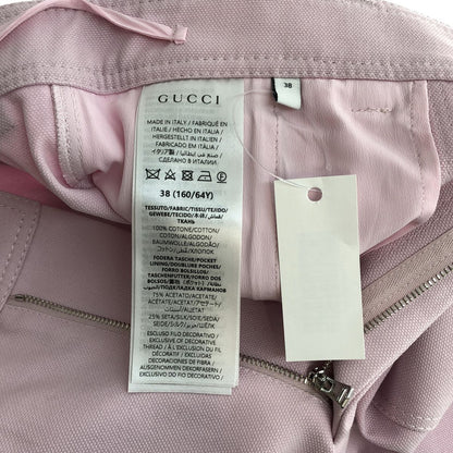 Gucci Cotton Duck Cargo Pants Light Pink 38 — view 8