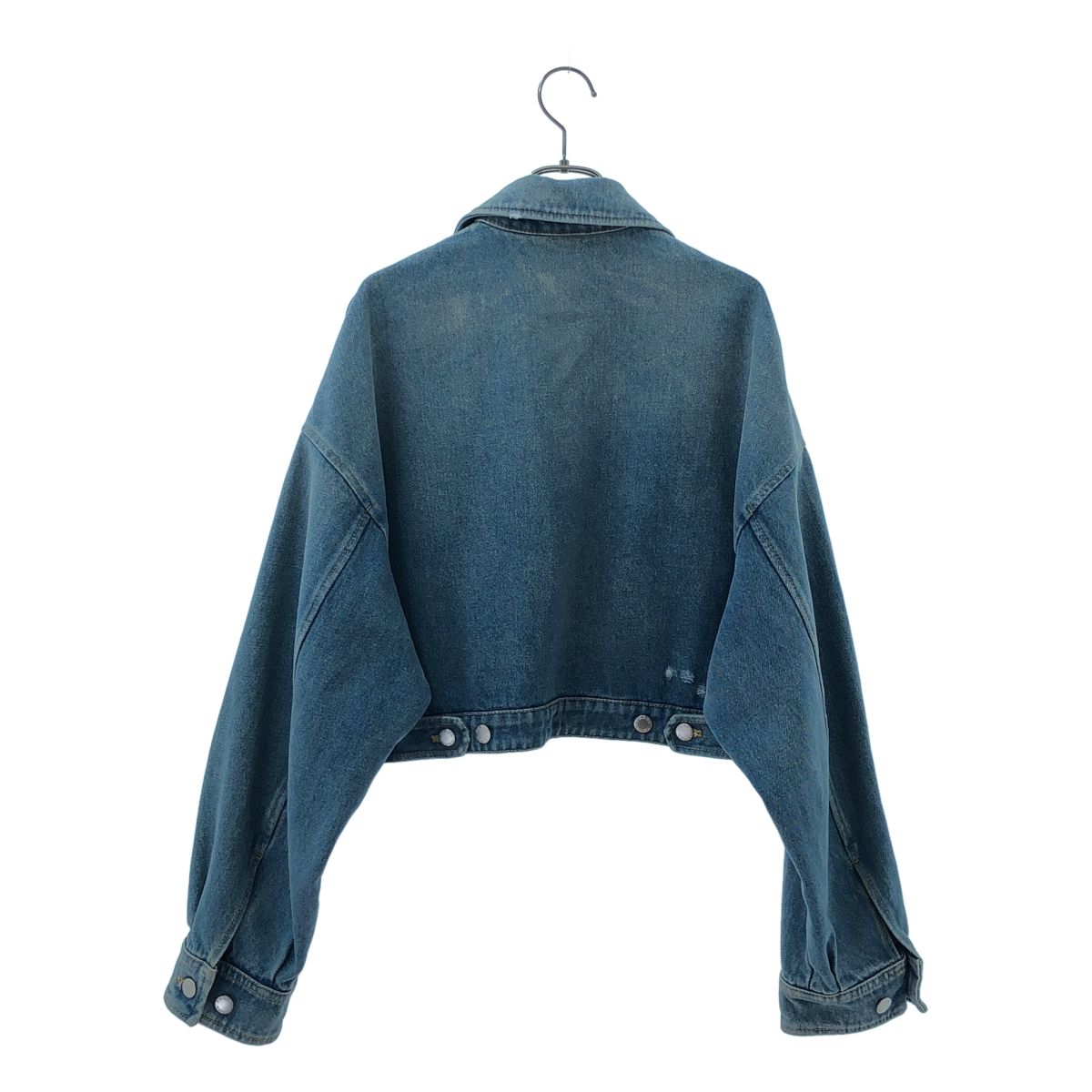 Prada Organic Denim Cropped Jacket Indigo 36 — view 4
