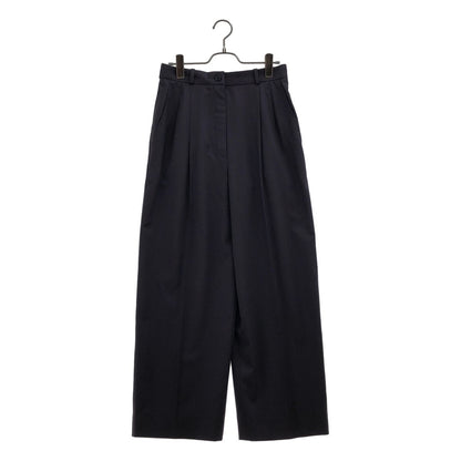 Hermes Martin Margiela Era Wool Tuck Wide Trousers Navy Pants 40