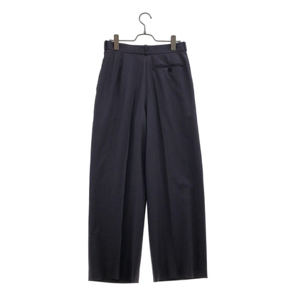 Hermes Martin Margiela Era Wool Tuck Wide Trousers Navy Pants 40 — view 5