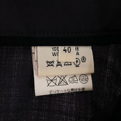 Hermes Martin Margiela Era Wool Tuck Wide Trousers Navy Pants 40 — view 7