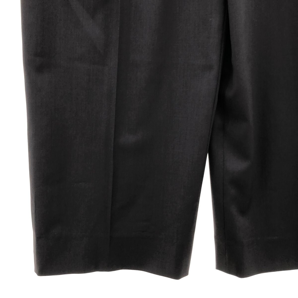 Hermes Martin Margiela Era Wool Tuck Wide Trousers Navy Pants 40 — view 3