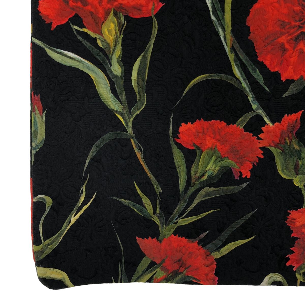 Dolce & Gabbana All Over Print Flower Jacquard Dress Dot Fully Lined Black 40 — view 3