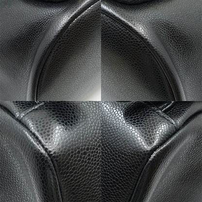 Chanel CC Logo Backpack Grained Calfskin BK — view 6