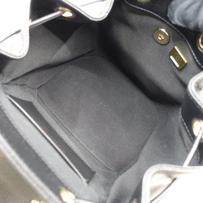 Chanel CC Logo Backpack Grained Calfskin BK — view 7