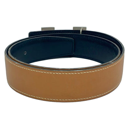 Hermes Belt 70 H Beige Silver Reversible Leather — view 2