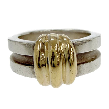 Tiffany & Co Silver Gold Grooved with Ring