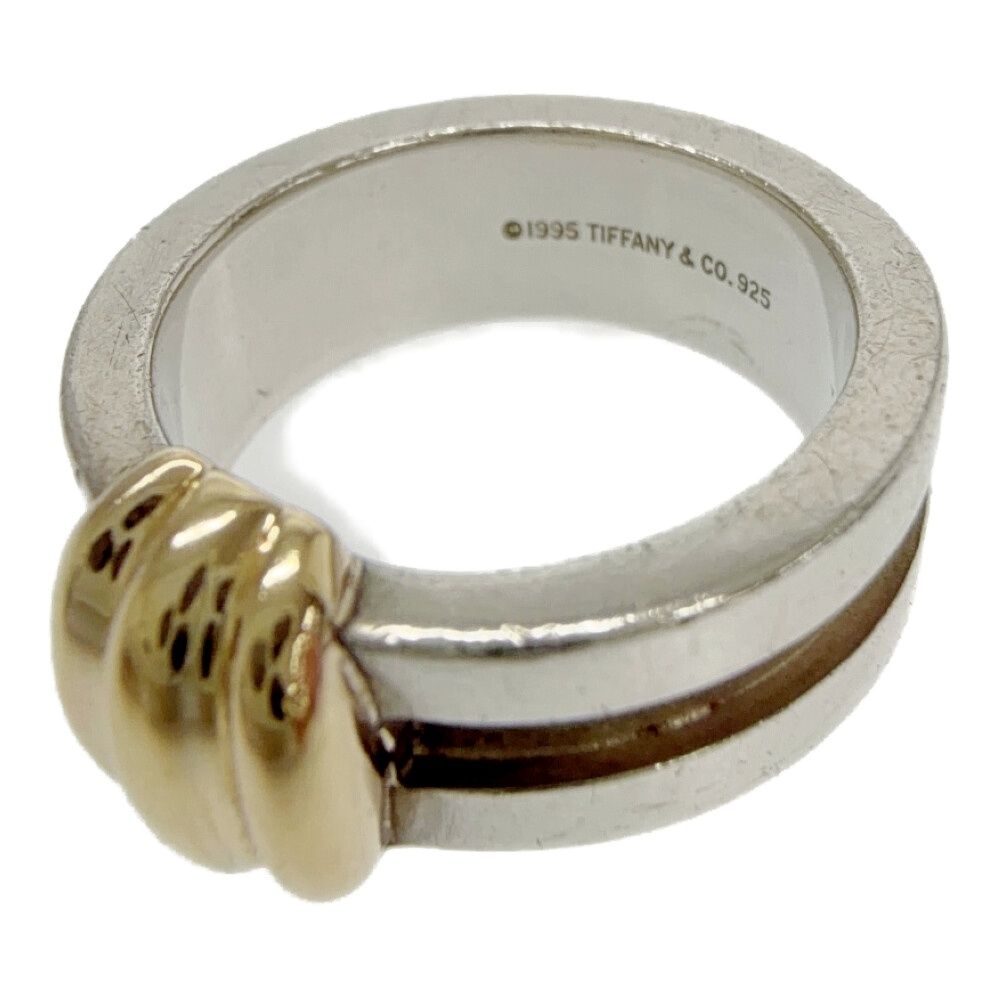 Tiffany & Co Silver Gold Grooved with Ring — view 6