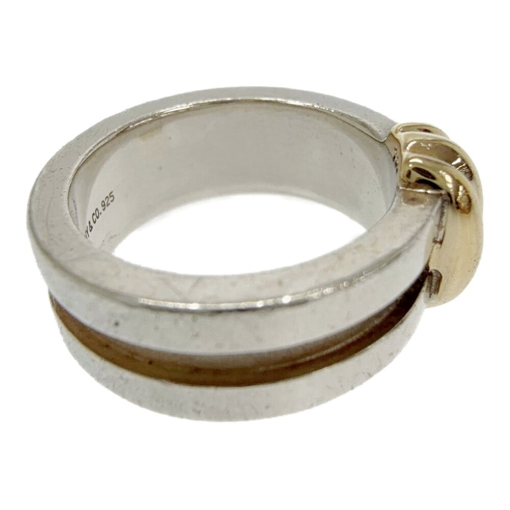 Tiffany & Co Silver Gold Grooved with Ring — view 5