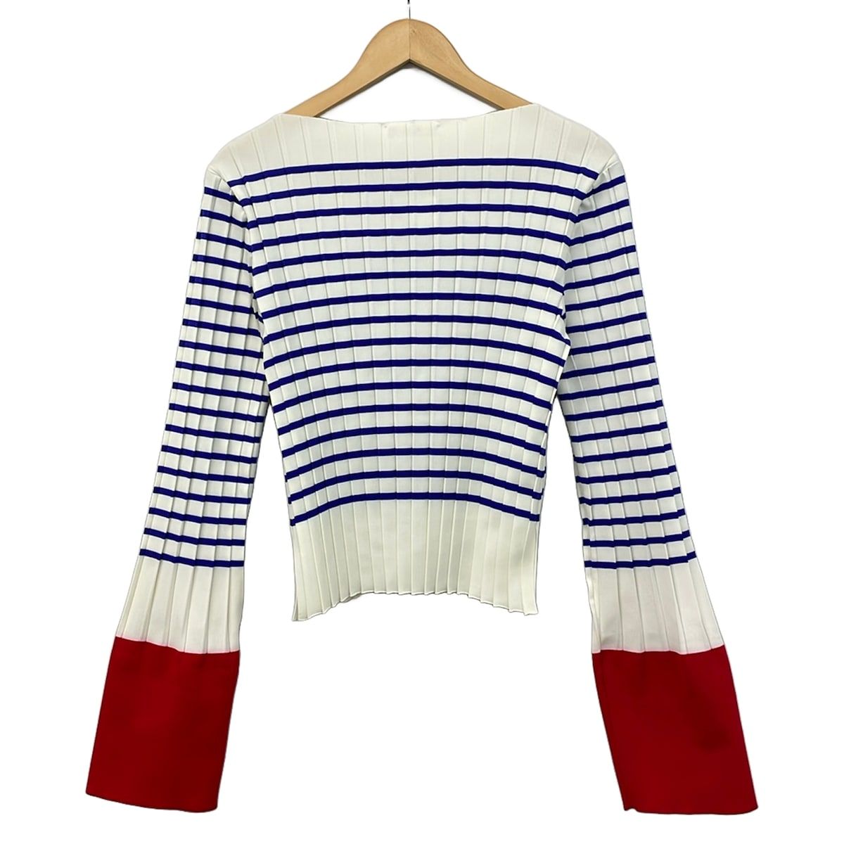 Celine Long Sleeve Top White Blue Red M — view 2