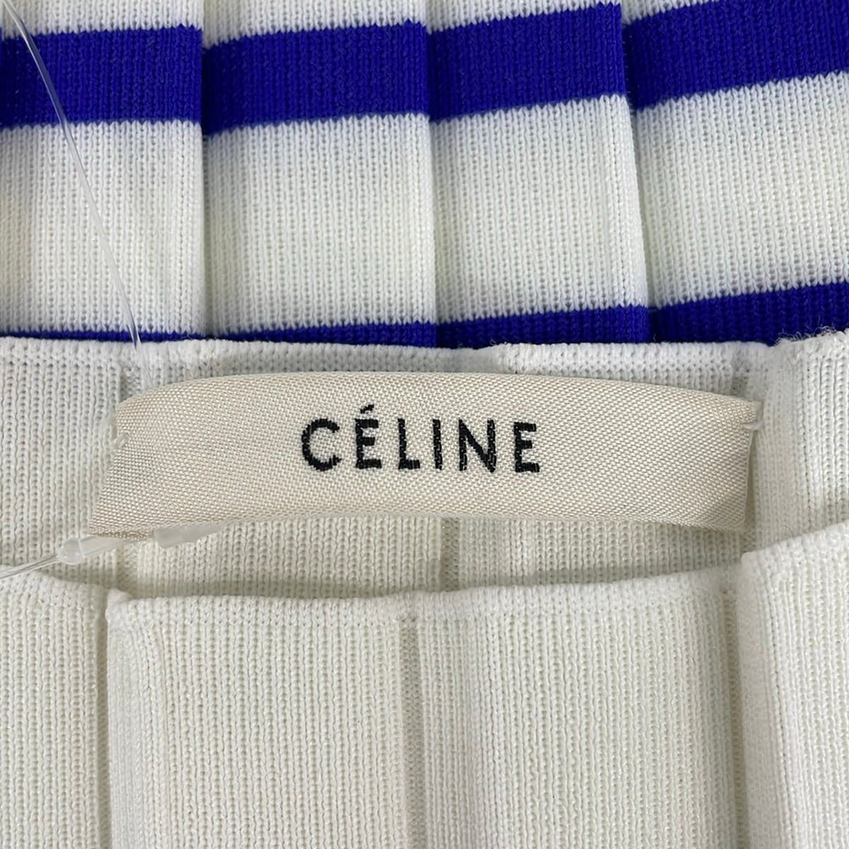 Celine Long Sleeve Top White Blue Red M — view 3