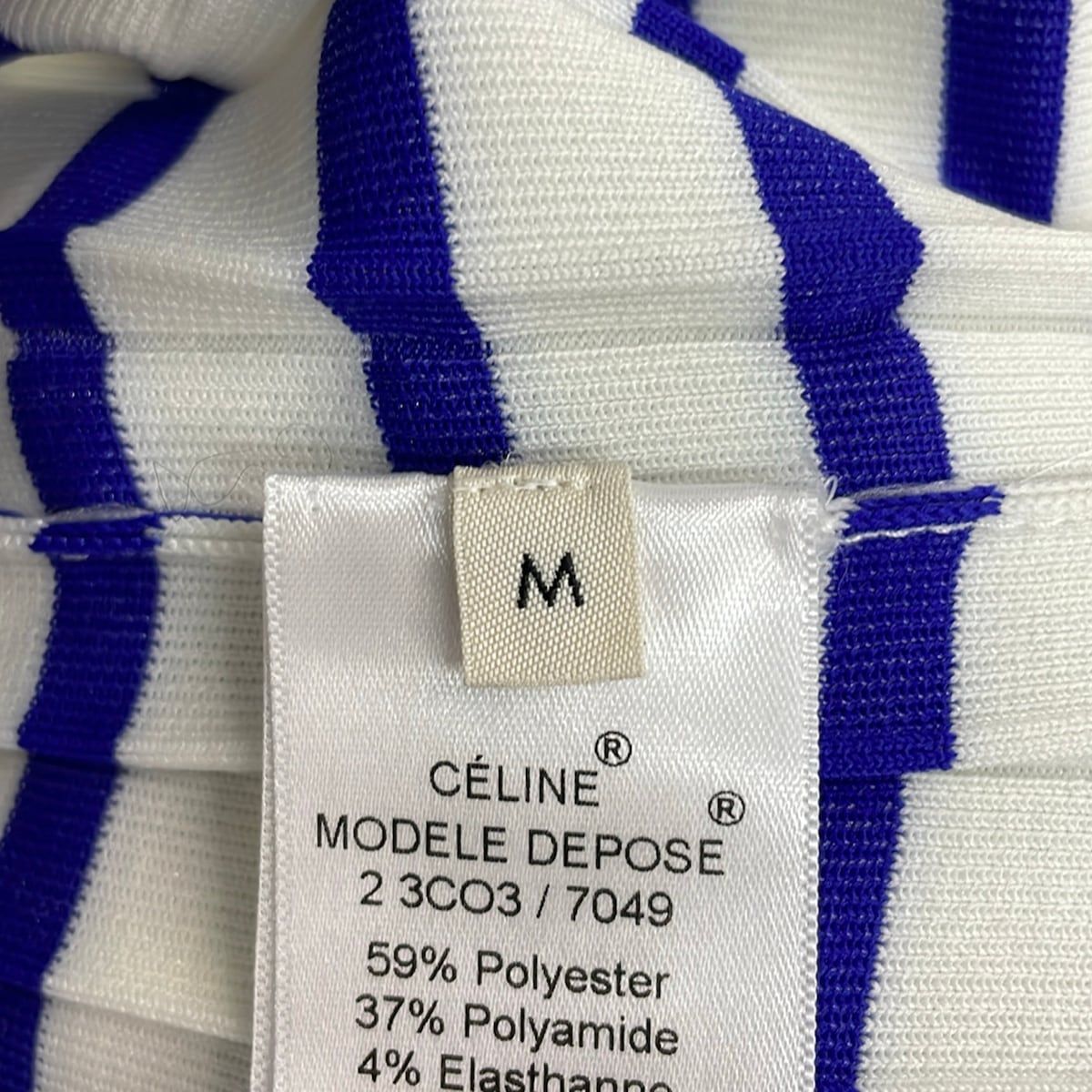 Celine Long Sleeve Top White Blue Red M — view 5