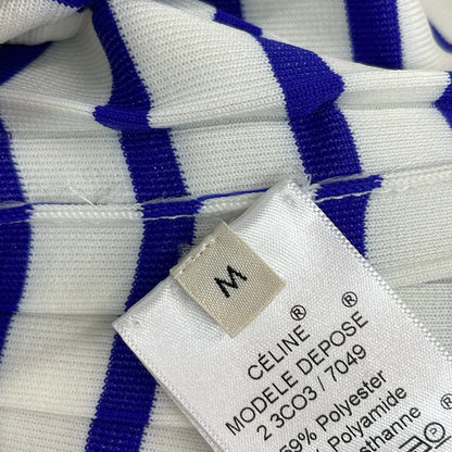 Celine Long Sleeve Top White Blue Red M — view 6