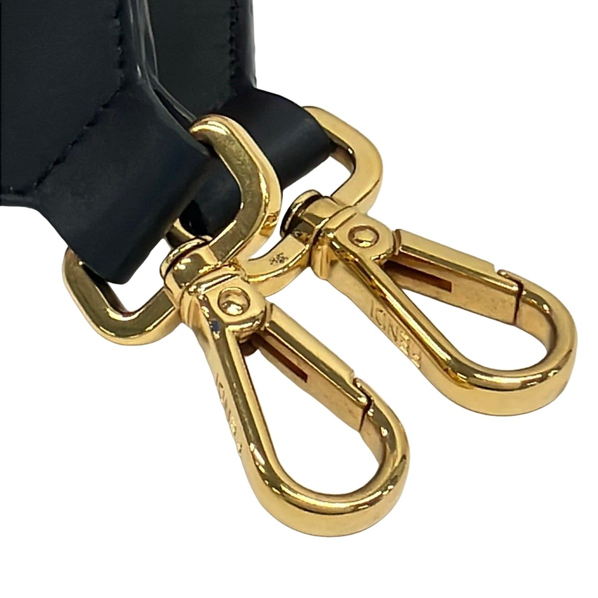 Fendi Shoulder Strap Beige Red Black Zucca Pattern Leather — view 3