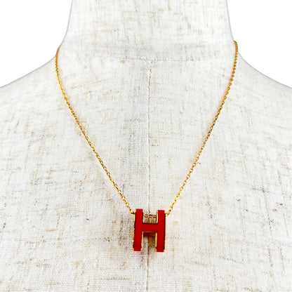 Hermes Mini Pop H Pendant Metal Lacquer Rose — view 6
