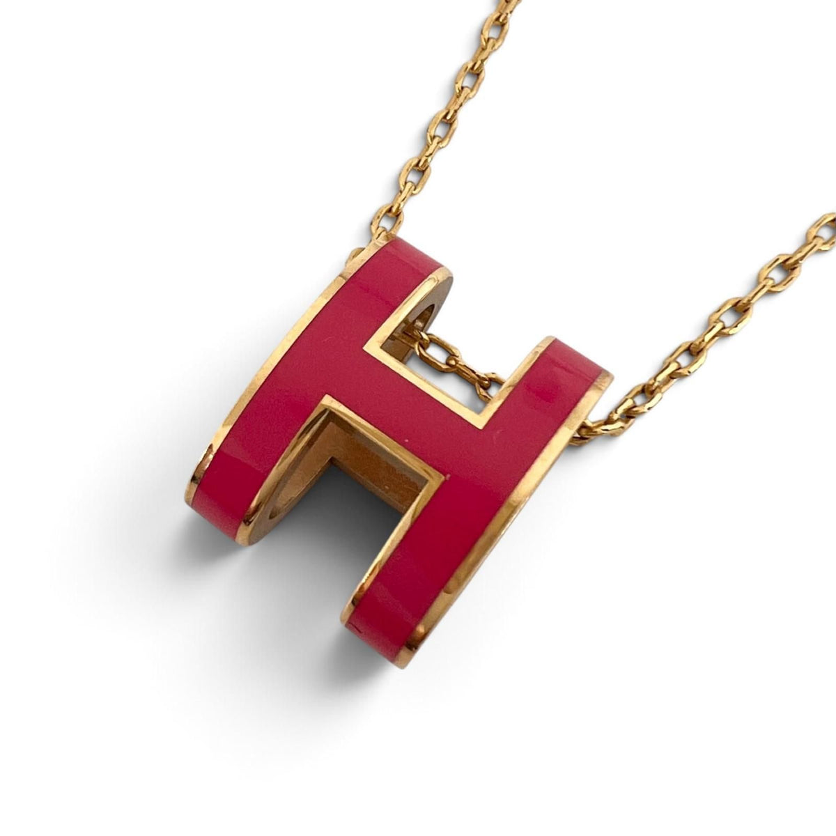 Hermes Mini Pop H Pendant Metal Lacquer Rose — view 2