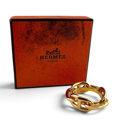 Hermes Legato Scarf Ring Metal Gold — view 2