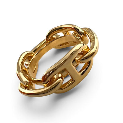 Hermes Legato Scarf Ring Metal Gold