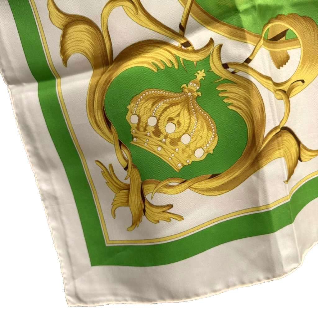 Hermes Carre 90 Scarf Crown Green — view 4