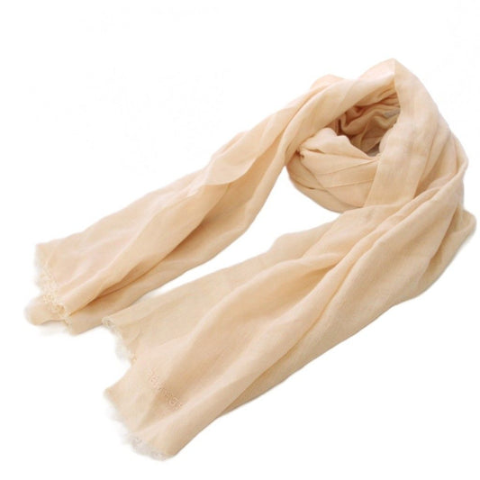 Hermes Shawl Scarf Cashmere Linen Pink Beige