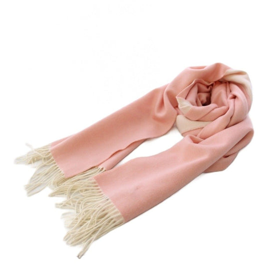 Loro Piana Scarf Shawl Baby Cashmere Pink Fringe