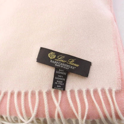 Loro Piana Scarf Shawl Baby Cashmere Pink Fringe — view 3