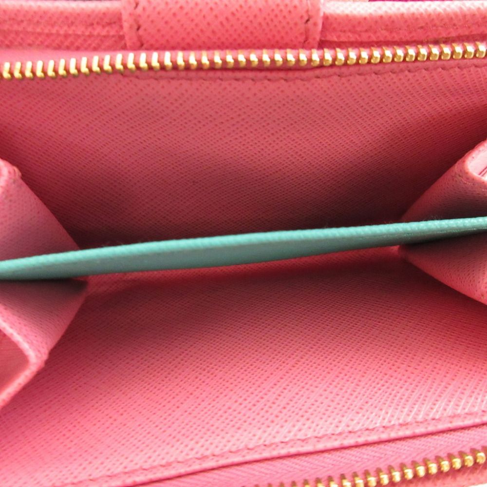Prada Saffiano Leather Pink Bifold Wallet — view 5