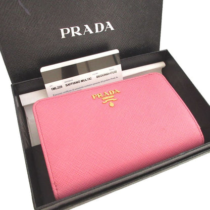 Prada Saffiano Leather Pink Bifold Wallet — view 2