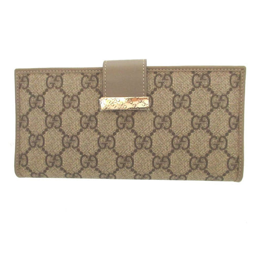 Gucci GG Supreme Leather Gray Bifold Wallet