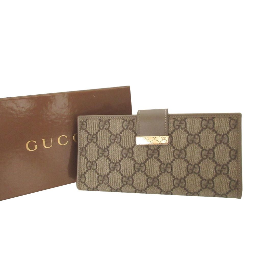 Gucci GG Supreme Leather Gray Bifold Wallet — view 2