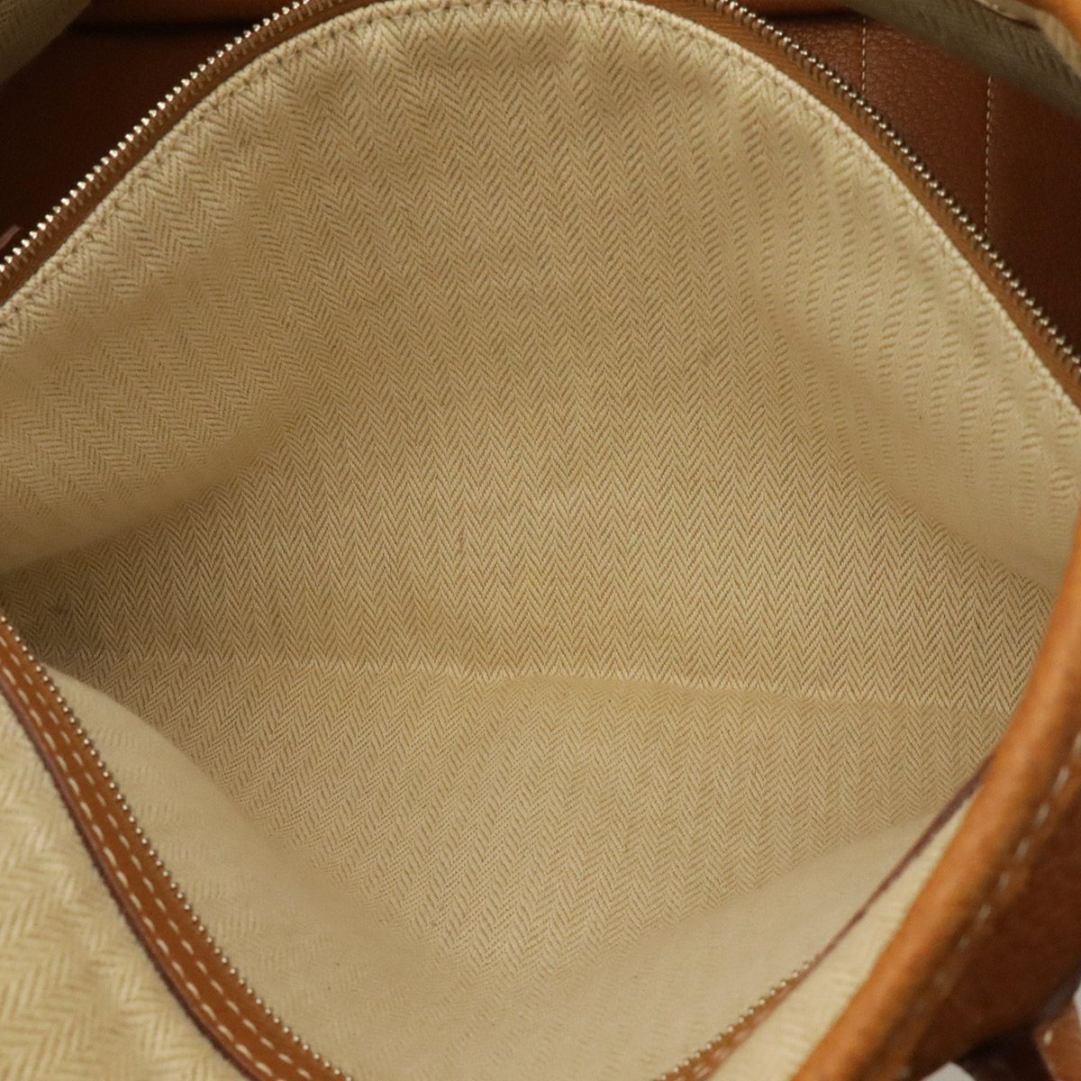 Hermes Garden Party PM Tote Bag Negonda Leather Brown Silver — view 8