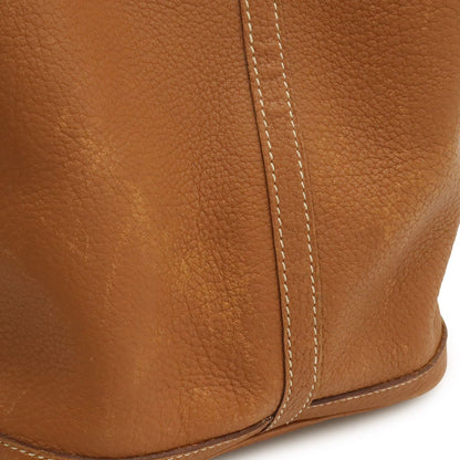 Hermes Garden Party PM Tote Bag Negonda Leather Brown Silver — view 4
