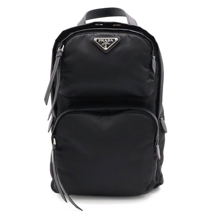 Prada Triangle Logo Belt Bag Crossbody Nylon Leather Nero Black