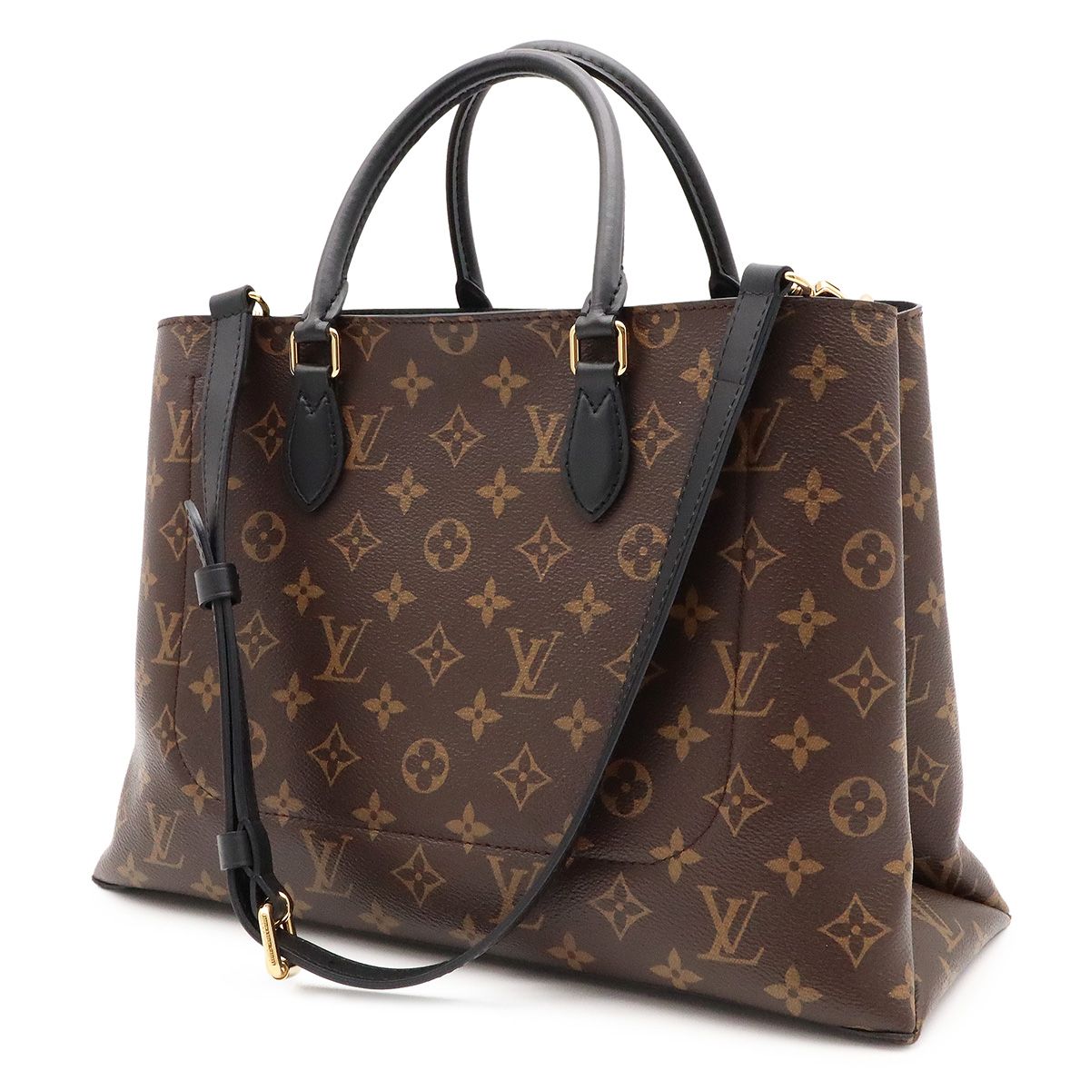 Louis Vuitton Monogram Flower Tote 2-Way Shoulder Bag Noir Black — view 2