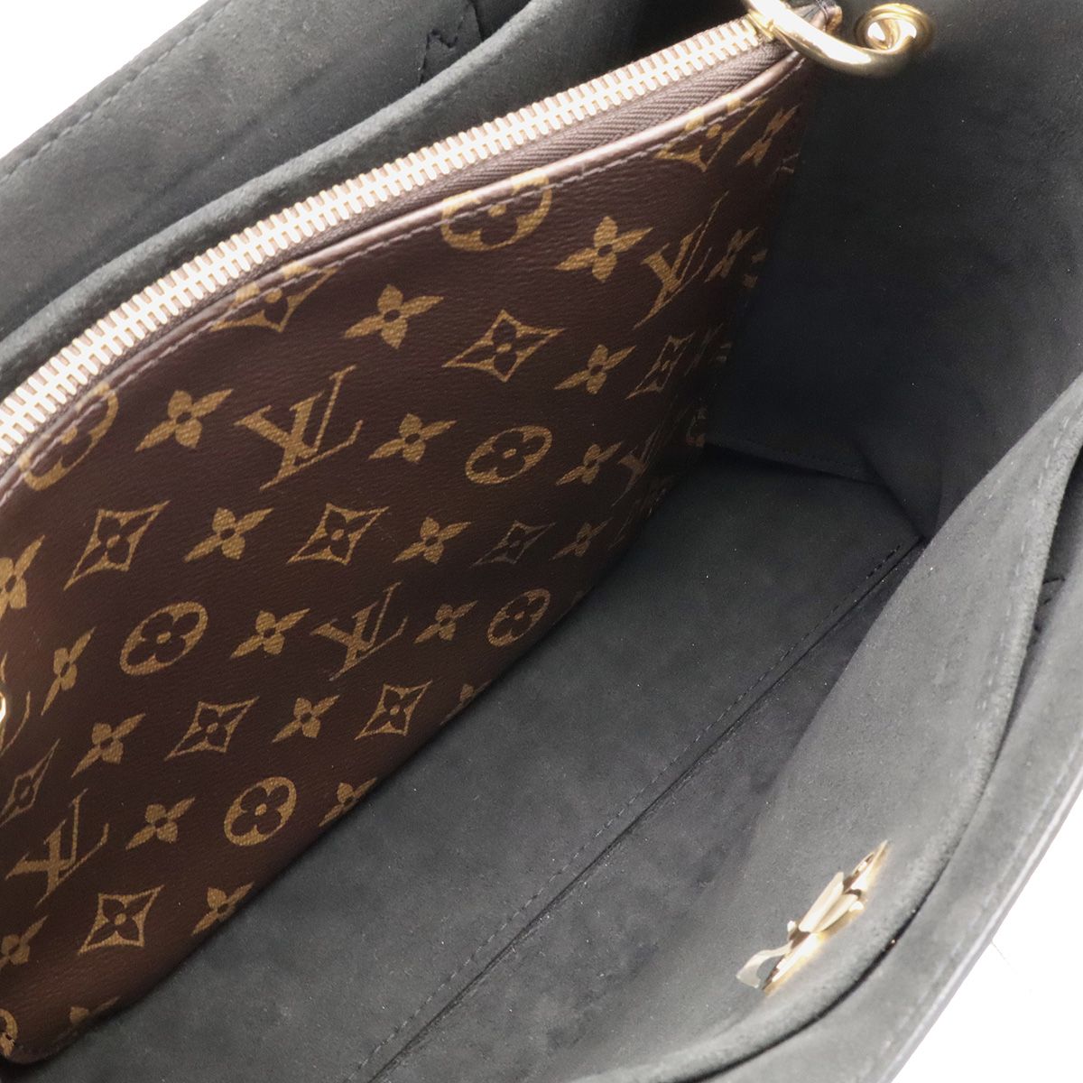 Louis Vuitton Monogram Flower Tote 2-Way Shoulder Bag Noir Black — view 8