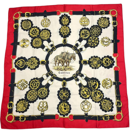 Hermes Cuivreries Scarf Silk Multicolor Carre 90