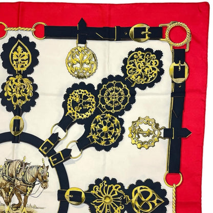 Hermes Cuivreries Scarf Silk Multicolor Carre 90 — view 4