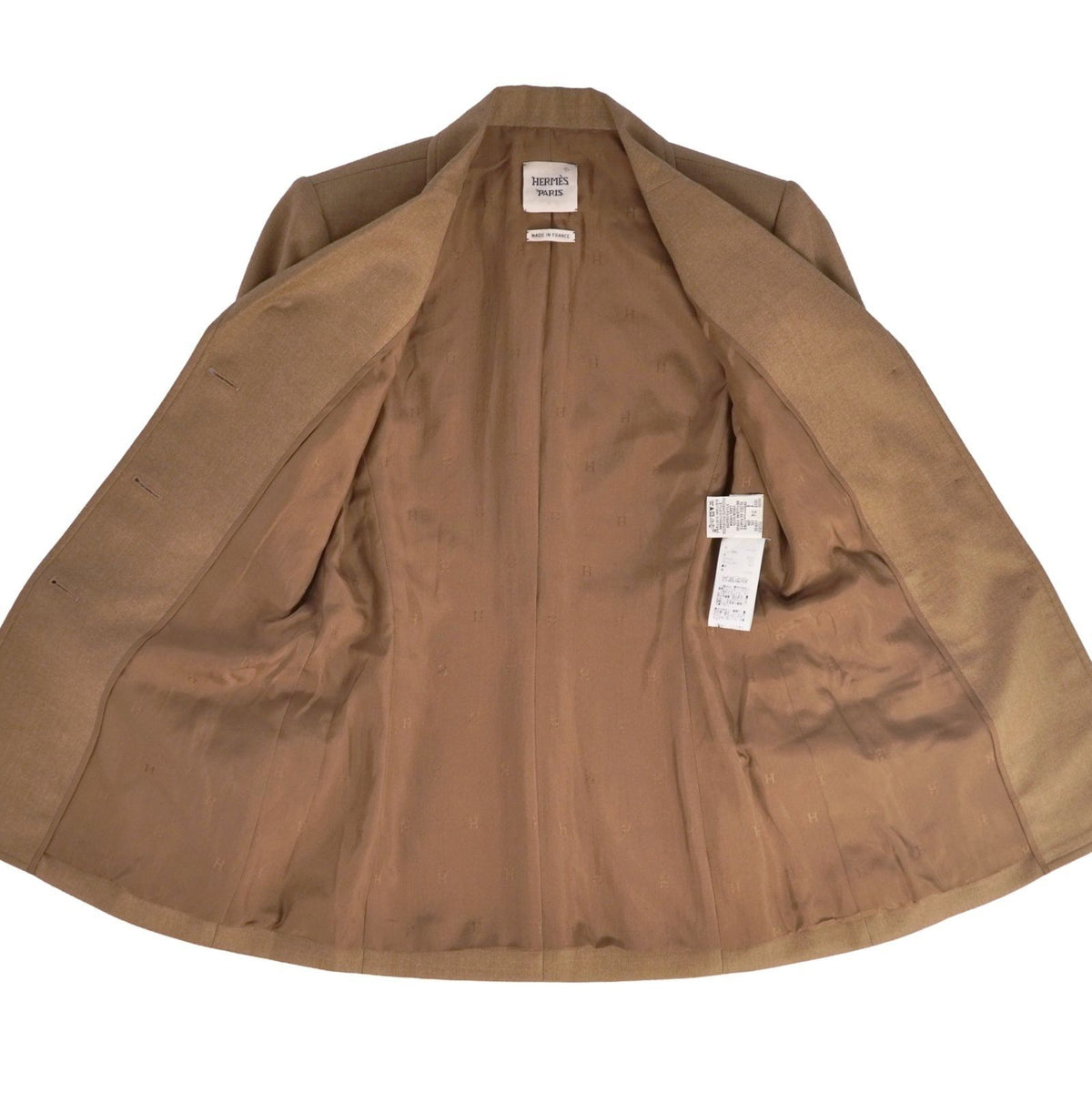 Hermes Gaultier Era Tailored Jacket Blazer Wool Brown 34 — view 7