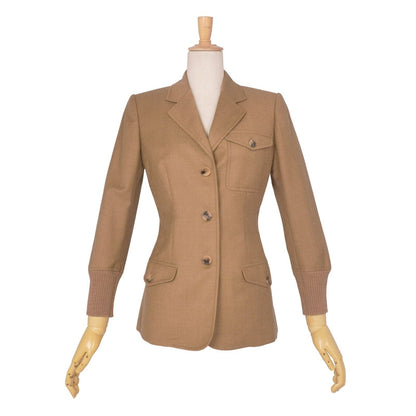 Hermes Gaultier Era Tailored Jacket Blazer Wool Brown 34 — view 3