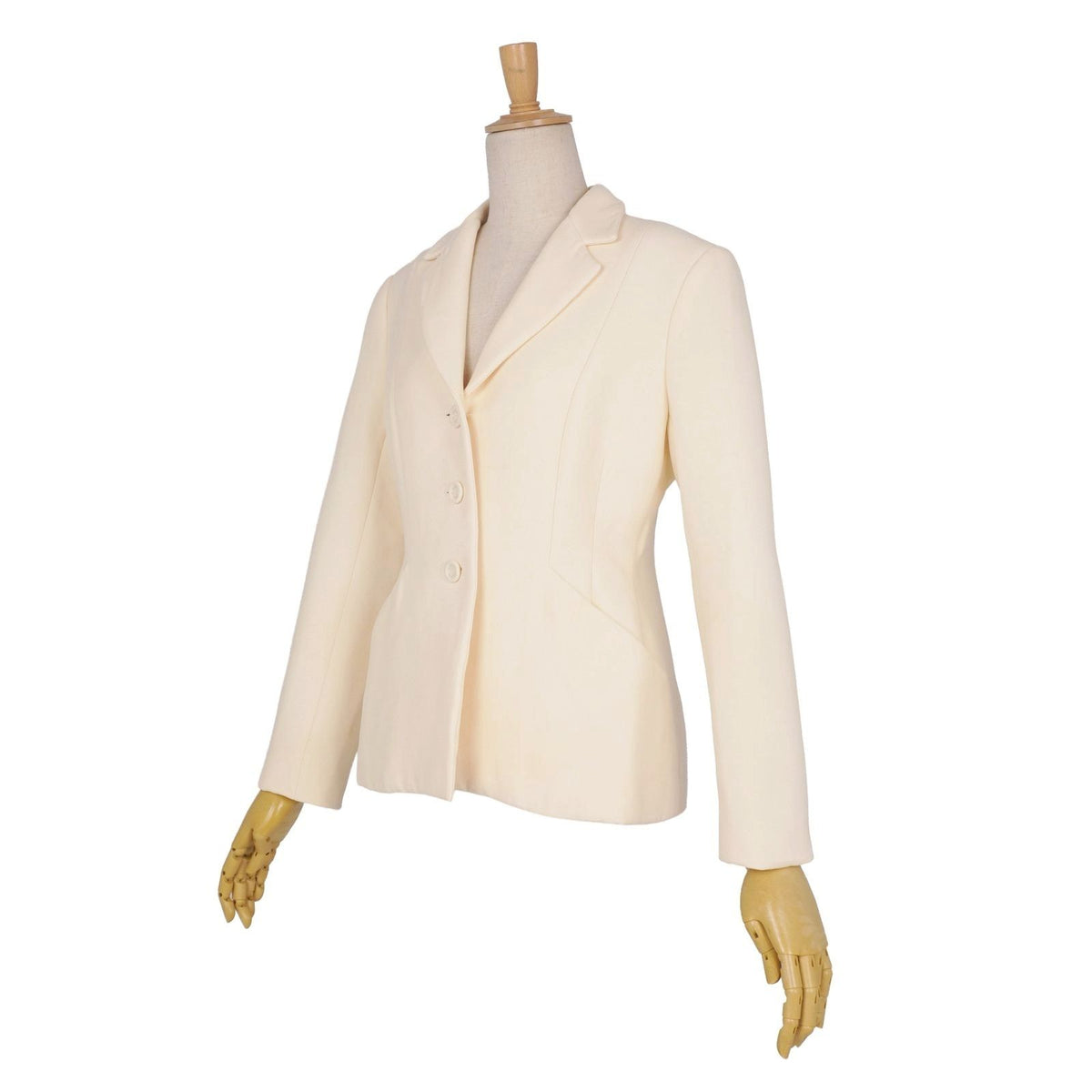 Dior Tailored Jacket Bar Blazer Wool Silk Ivory US 6 — view 5