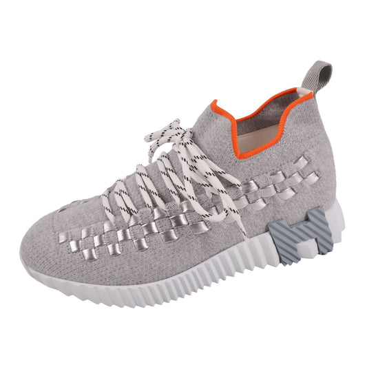 Hermes Sneakers Flex Bolduc H Logo Shoes Knit Gray
