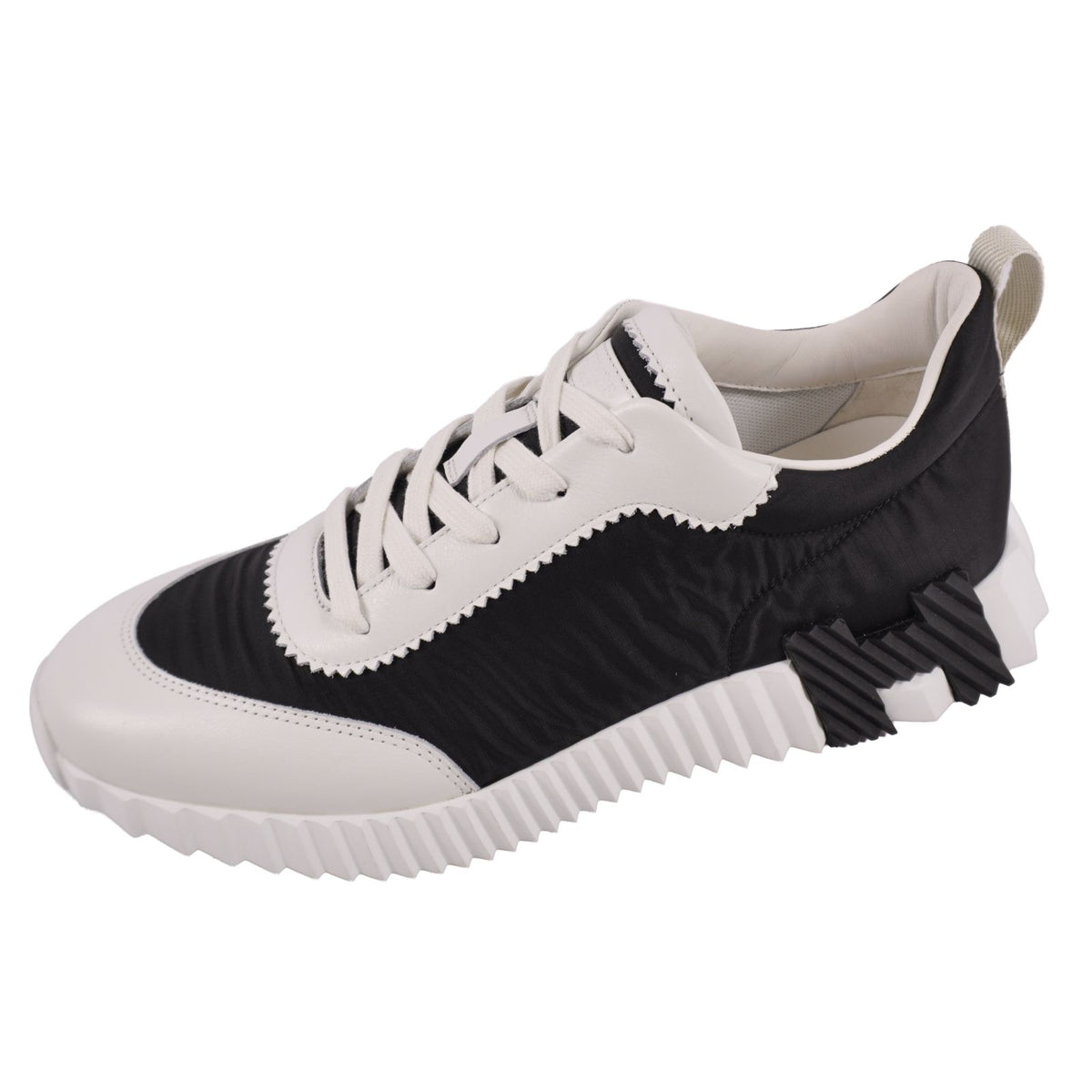 Hermes Sneakers Bouncing Leather Shoes Suede Black